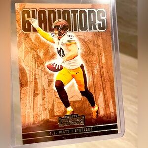 TJ Watt “Gladiators” Panini Contenders Football Card Pittsburgh Steelers Insert